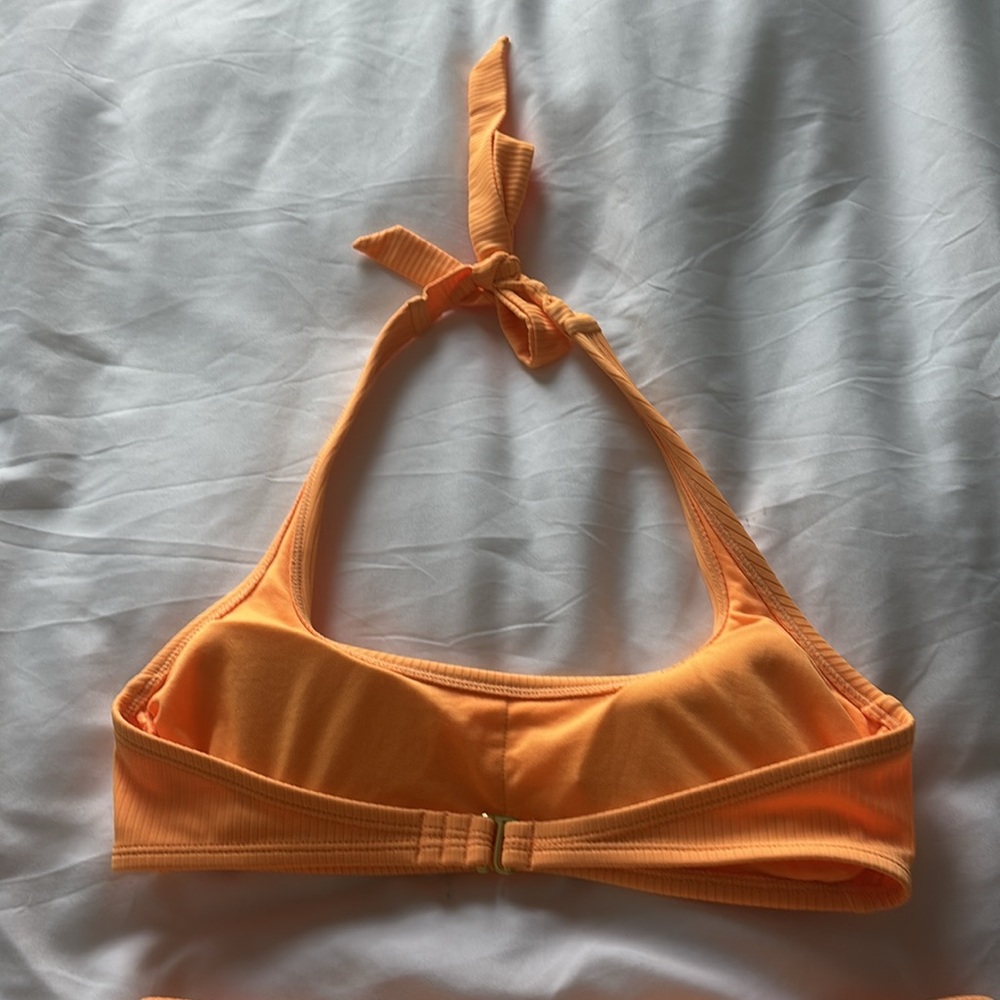 Bright Orange Ribbed Bikini Set - Picture 7 of 13